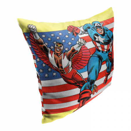 Captain America Captain and Falcon 18" Throw Pillow